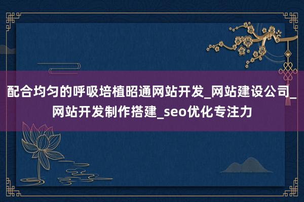 配合均匀的呼吸培植昭通网站开发_网站建设公司_网站开发制作搭建_seo优化专注力